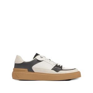 BALMAIN Low-Top Leather and Suede Sneakers Men GREY